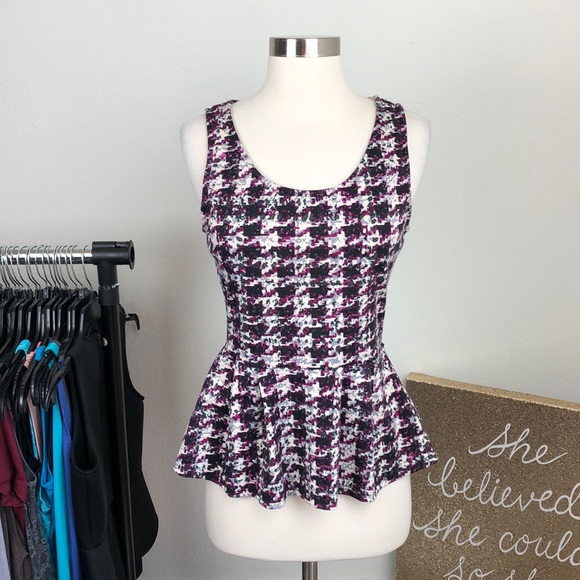 Estam Tops - Estam heart cut out peplum top